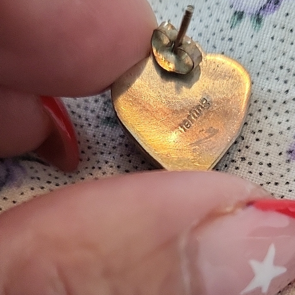 Lapis Heart Earrings